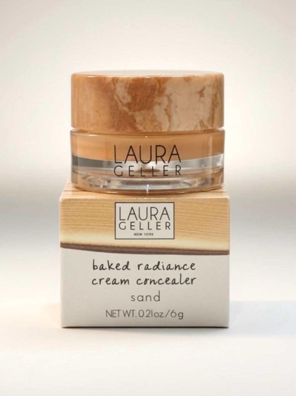 Laura Geller Baked Radiance Cream Concealer Sand Light Medium Warm 6g NIB